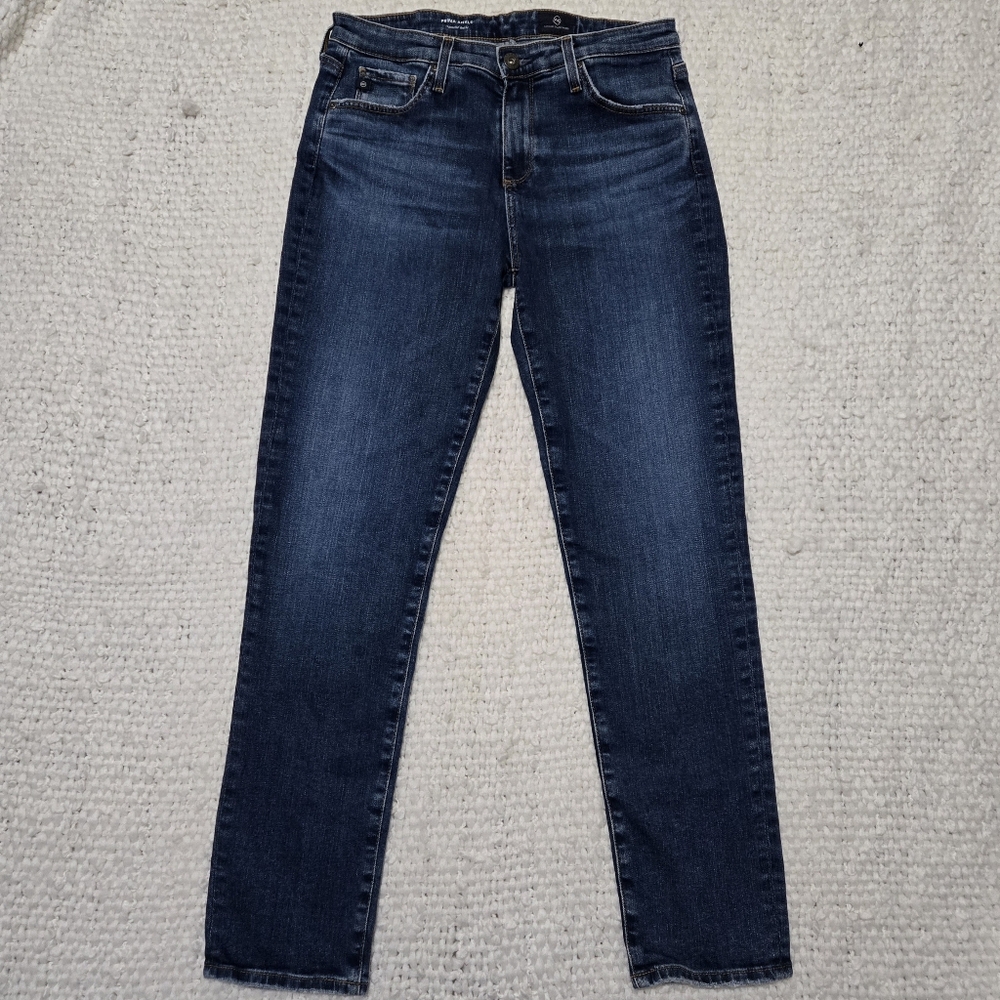 AG Adriano Goldschmied Prima Cigarette Ankle Dark Blue Wash Jeans Size 28R - Picture 14 of 14